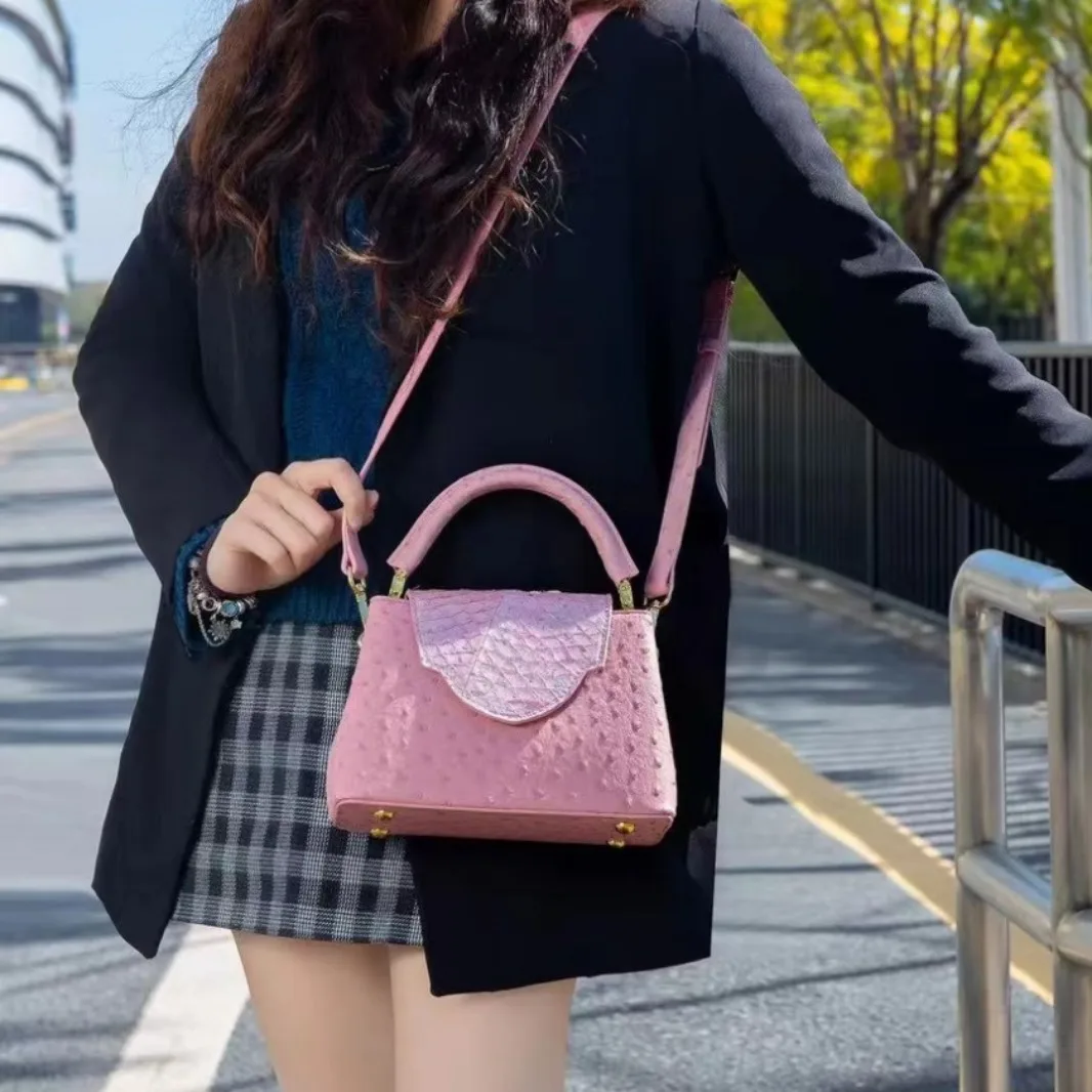 Luxury Bags For Women Sale - HXia Luxury Square Women's Bag Ostrich