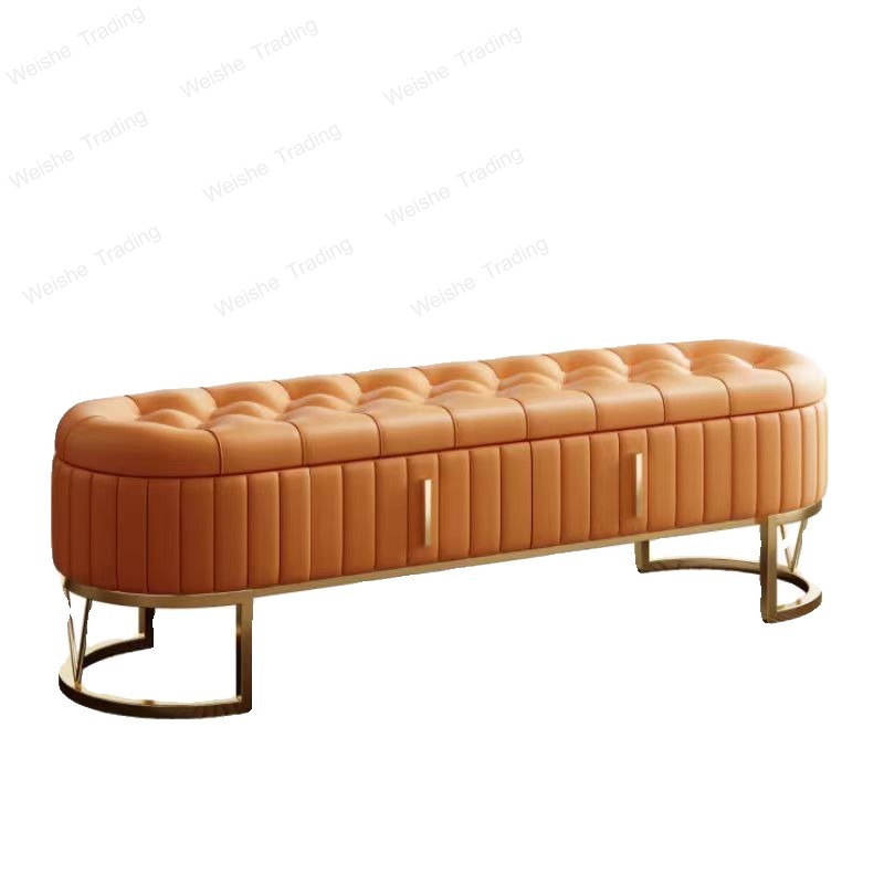 Luxury Bags Entry - Light luxury shoe change stool, home