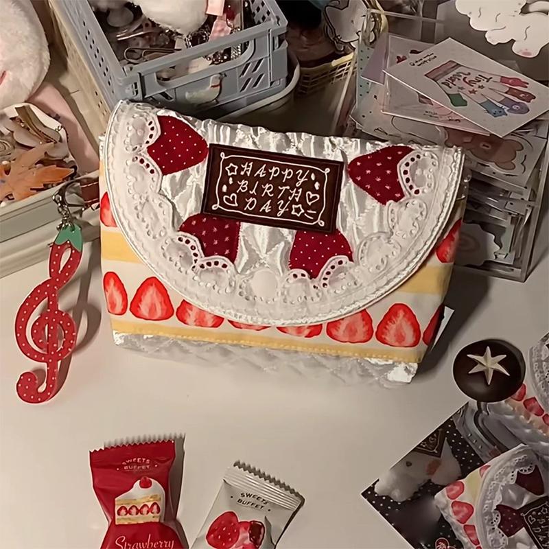 Luxury Bags Cute - Kawaii Fashion Patchwork Strawberry Handbag Unique