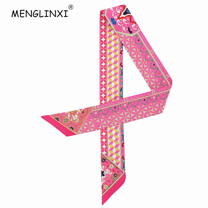 Luxury Bags Store - New Geometric Floral Print Silk Scarf