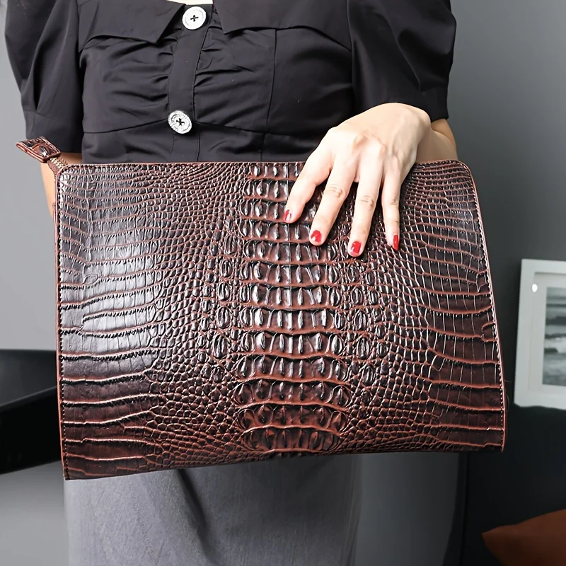 Luxury Bags Vip - Luxury Crocodile Pattern Men Clutch Bags