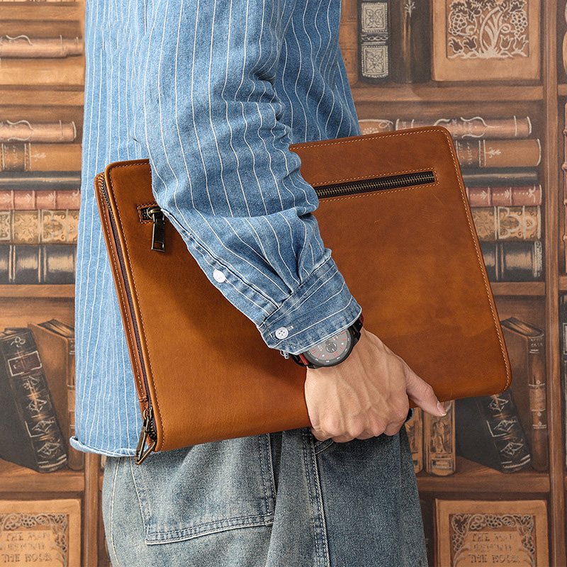 Luxury Bags Laptop - Crazy Horse leather Ipad case 12.9