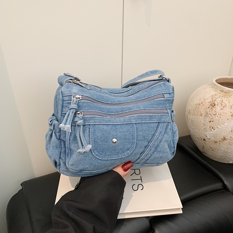 Street Style Retro Blue Denim  - Luxury Bags Vip recension och pris
