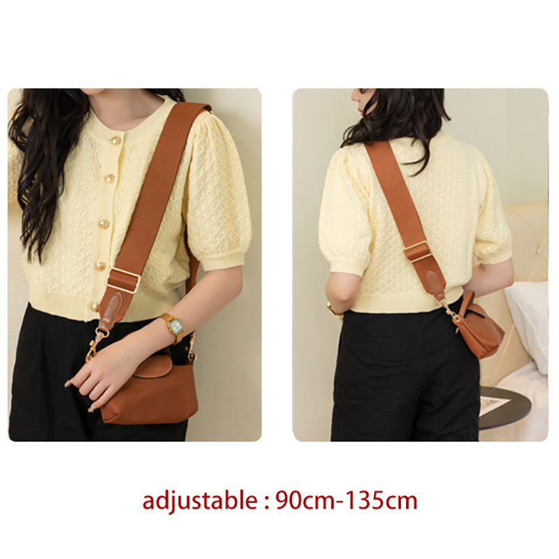 Solid Color Bag Strap Designer - Belt Bag Leather Wide recension och pris