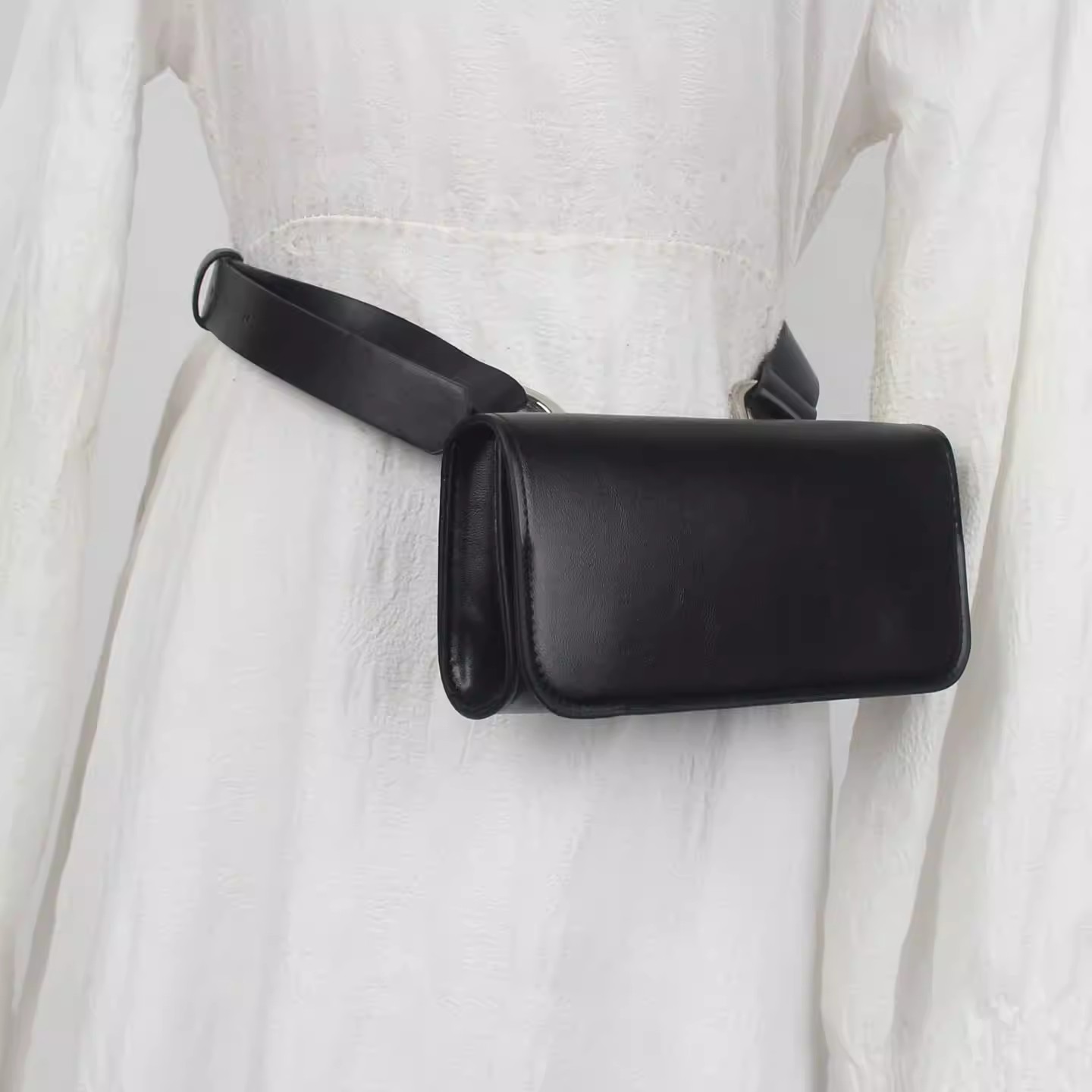 PU Leather Bag Belt Men Women  - Belt Bag Leather Wide recension och pris