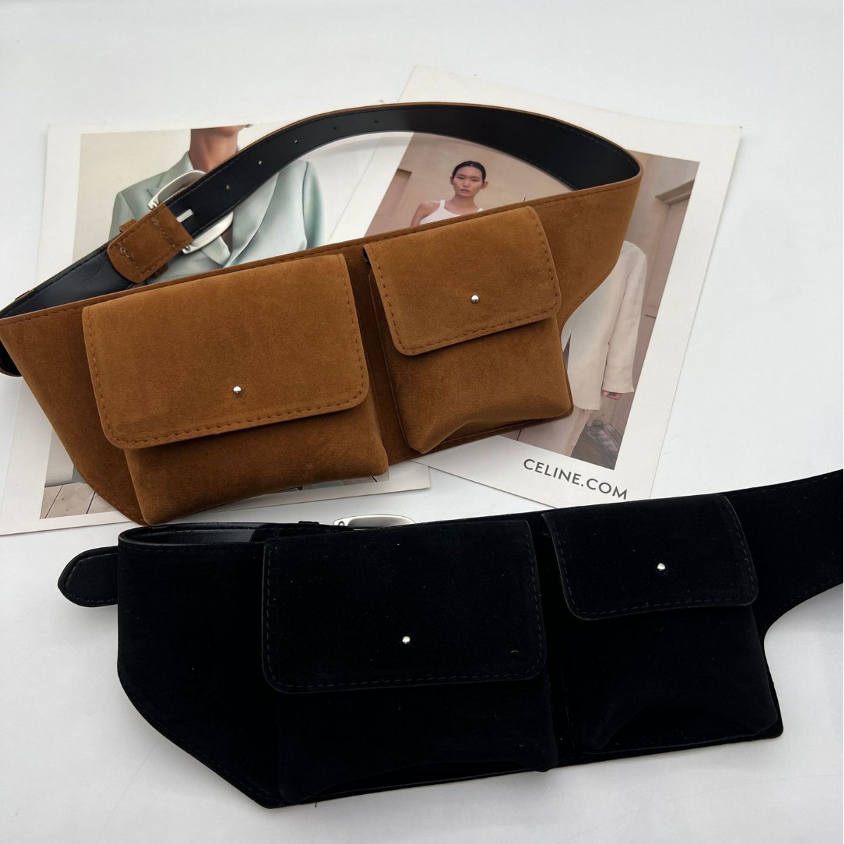 Vintage Suede PU Leather Waist - Belt Bag Leather Wide recension och pris