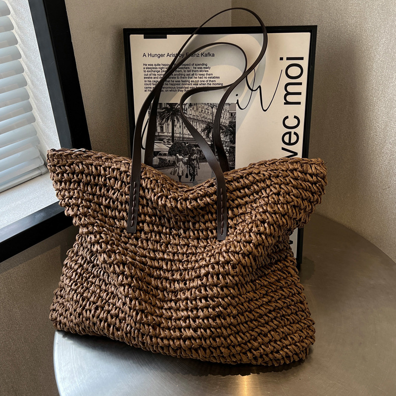 Straw Woven Tote Bags Casual L - Luxury Bags Store recension och pris