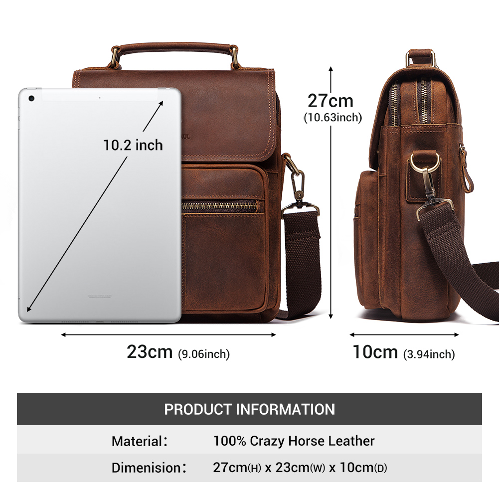 HUMERPAUL Genuine Leather Men' - Luxury Bags For Men recension och pris