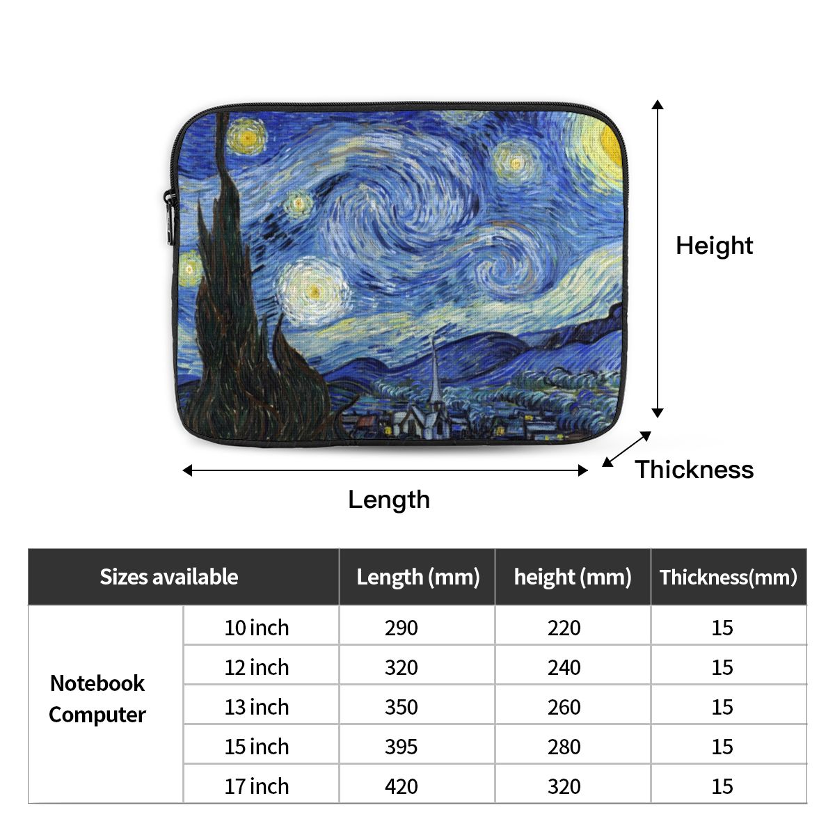 Van Gogh Notebook Laptop Bag C - Luxury Bags Laptop recension och pris