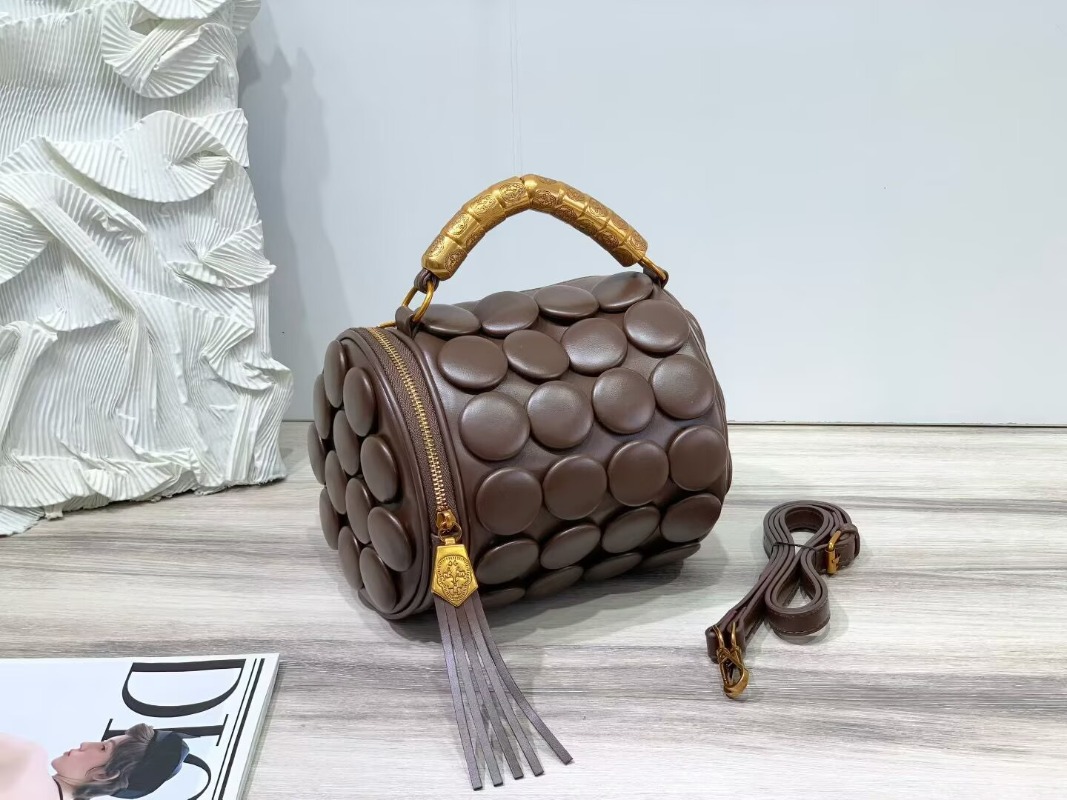 Retro Button Leather Handbags  - Luxury Bags Youtube recension och pris