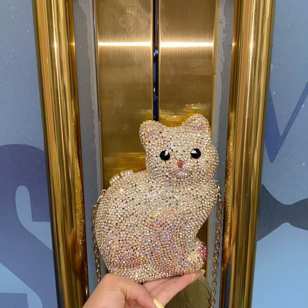 Gold Cute Cat Shape Women Hand - Luxury Bags Cute recension och pris